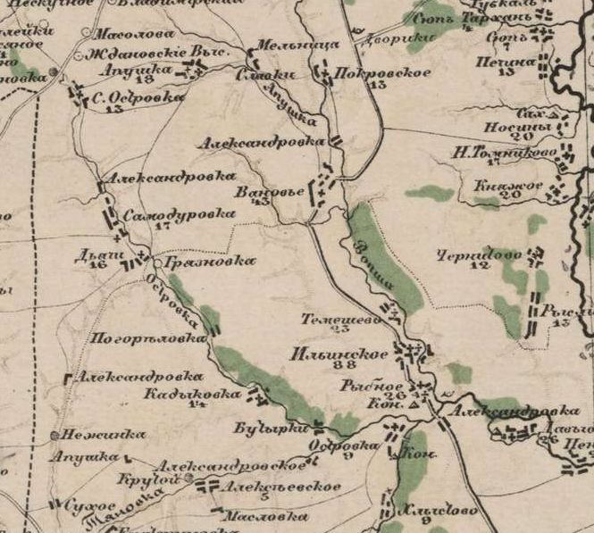 Карта стрельбицкого воронежской губернии 1868 - 93 фото